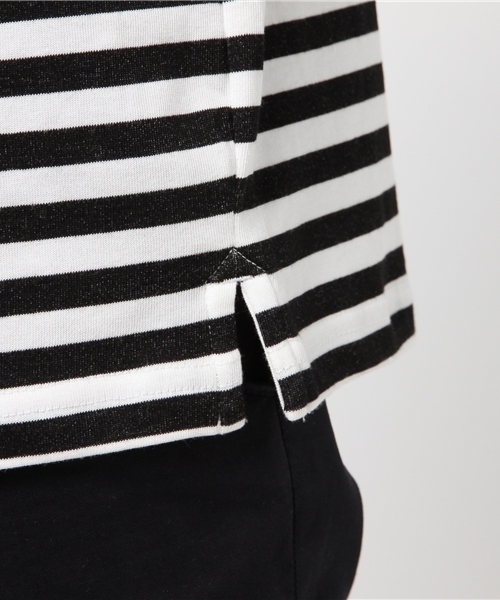 WEGO（ウィゴー）の「WEGO/CaliforniaコットンボーダーTシャツ（Tシャツ/カットソー・メンズ・ピンク/ホワイト/杢グレー/ブルー・MEDIUM/LARGE）」の14枚目の写真