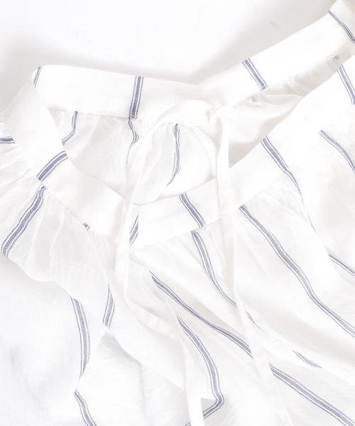 Khaju（カージュ）の「Khaju:バックリボンストライプブラウス◇（シャツ/ブラウス・レディース・ホワイト/ネイビー・ONE SIZE）」の13枚目の写真