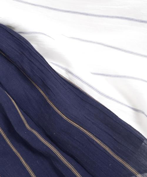 Khaju（カージュ）の「Khaju:バックリボンストライプブラウス◇（シャツ/ブラウス・レディース・ホワイト/ネイビー・ONE SIZE）」の14枚目の写真