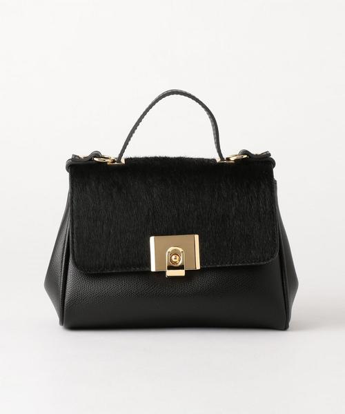 MARCO BIANCHINI（マルコビアンチーニ）の「[別注]MARCO BIANCHINI RF NEWフラップヘアー2WAYバッグ S ◆（ショルダーバッグ・レディース・ブラック・FREE）」の6枚目の写真