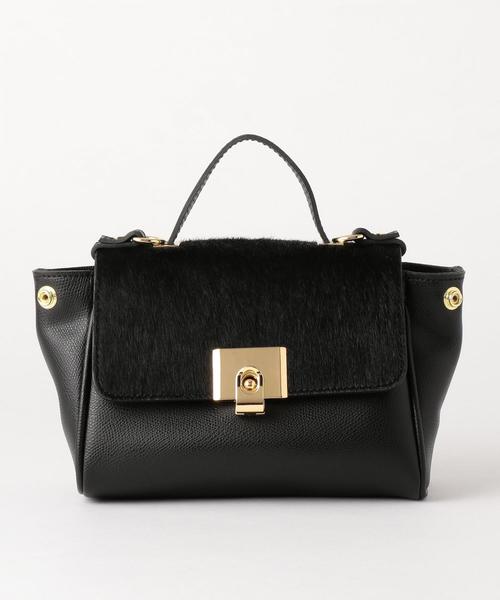 MARCO BIANCHINI（マルコビアンチーニ）の「[別注]MARCO BIANCHINI RF NEWフラップヘアー2WAYバッグ S ◆（ショルダーバッグ・レディース・ブラック・FREE）」の2枚目の写真