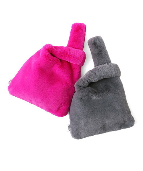 MAISON DE REEFUR（メゾンドリーファー）の「スクエア ファー バッグ（トートバッグ・レディース・グレー/ピンク系その他2・FREE）」の11枚目の写真