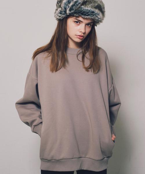 MONKEY TIME(モンキータイム)の「<monkey time> BACK SHAGGY CREW/スウェット ◆(スウェット・メンズ・ベージュ/オリーブ/オレンジ・X-LARGE/MEDIUM/LARGE/SMALL)」の2枚目の写真
