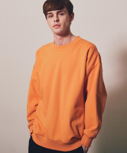 MONKEY TIME(モンキータイム)の「<monkey time> BACK SHAGGY CREW/スウェット ◆(スウェット・メンズ・ベージュ/オリーブ/オレンジ・X-LARGE/MEDIUM/LARGE/SMALL)」の3枚目の写真