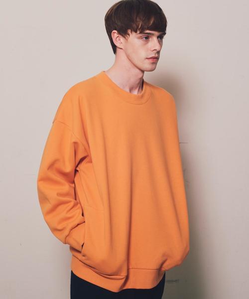 MONKEY TIME(モンキータイム)の「<monkey time> BACK SHAGGY CREW/スウェット ◆(スウェット・メンズ・ベージュ/オリーブ/オレンジ・X-LARGE/MEDIUM/LARGE/SMALL)」の4枚目の写真