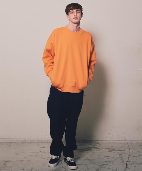 MONKEY TIME(モンキータイム)の「<monkey time> BACK SHAGGY CREW/スウェット ◆(スウェット・メンズ・ベージュ/オリーブ/オレンジ・X-LARGE/MEDIUM/LARGE/SMALL)」の6枚目の写真