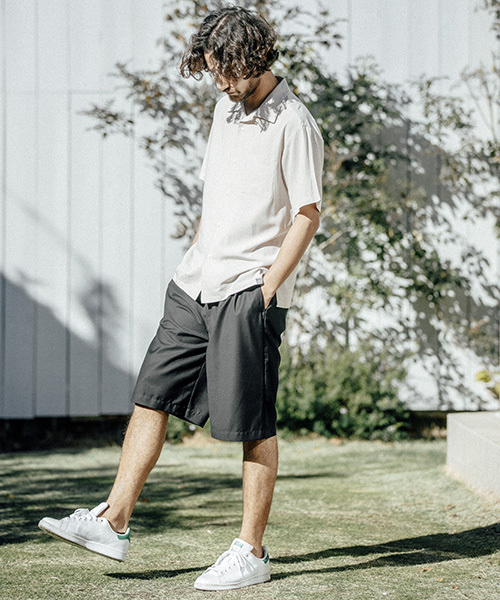 ANGENEHM(アンゲネーム)の「mhs1123-Loose Open Collar Shirts シャツ(シャツ/ブラウス・メンズ・ブラック/ベージュ/オリーブ/ピンク・M/L/S)」の7枚目の写真