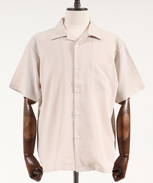 ANGENEHM(アンゲネーム)の「mhs1123-Loose Open Collar Shirts シャツ(シャツ/ブラウス・メンズ・ブラック/ベージュ/オリーブ/ピンク・M/L/S)」の10枚目の写真