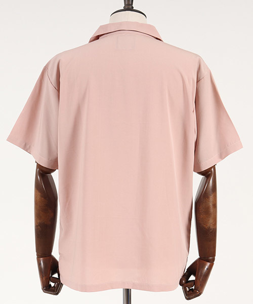 ANGENEHM(アンゲネーム)の「mhs1123-Loose Open Collar Shirts シャツ(シャツ/ブラウス・メンズ・ブラック/ベージュ/オリーブ/ピンク・M/L/S)」の13枚目の写真