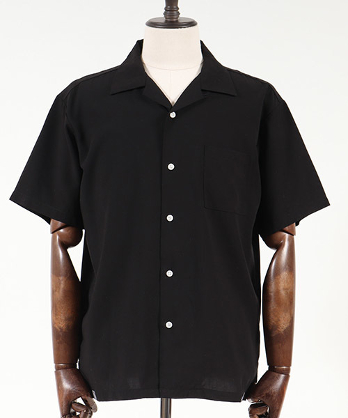 ANGENEHM(アンゲネーム)の「mhs1123-Loose Open Collar Shirts シャツ(シャツ/ブラウス・メンズ・ブラック/ベージュ/オリーブ/ピンク・M/L/S)」の16枚目の写真