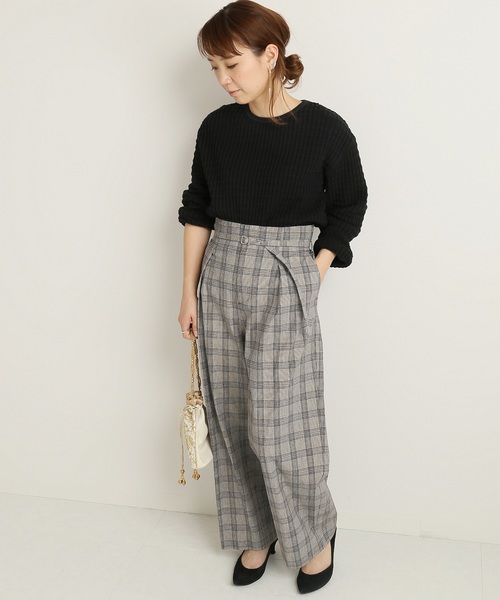 2018SS JOURNAL STANDARD relume ジャーナルスタンダード レリューム★66 フレンチ リネン Vネック ブラウス/シャツ ブルー JOURNAL STANDARD relumeセットアップ ブラック JOURNAL STANDARD