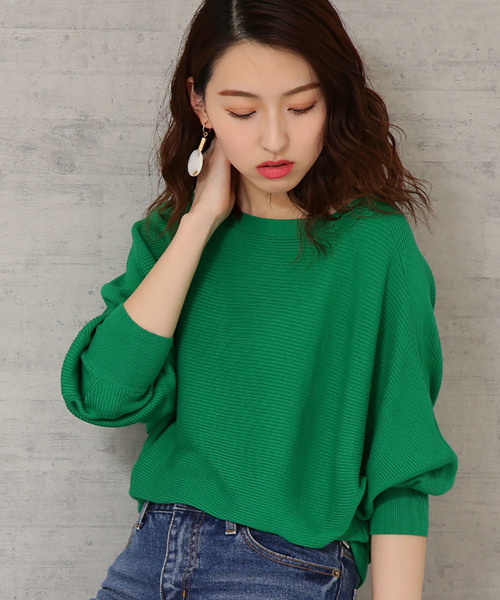 N.（N. Natural Beauty Basic）（エヌエヌナチュラルビューティーベーシック）の「コットンモダール（ニット/セーター・レディース・ホワイト/ピンク系その他/ブルー系その他/ネイビー/グリーン系その他・MEDIUM）」の3枚目の写真