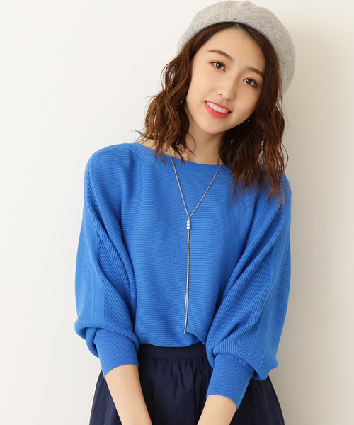 N.（N. Natural Beauty Basic）（エヌエヌナチュラルビューティーベーシック）の「コットンモダール（ニット/セーター・レディース・ホワイト/ピンク系その他/ブルー系その他/ネイビー/グリーン系その他・MEDIUM）」の5枚目の写真