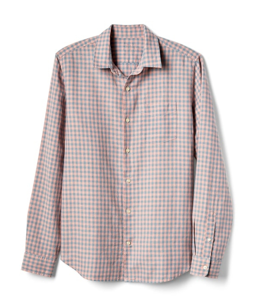 GAP（ギャップ）の「Gap スタンダードフィットシャツ（リネンコットン）（シャツ/ブラウス・メンズ・ネイビー/ライトピンク/ホワイト/その他/ライトブルー/ピンク系その他/クリアブルー・L/XXS/XL/XS/M/S）」の8枚目の写真