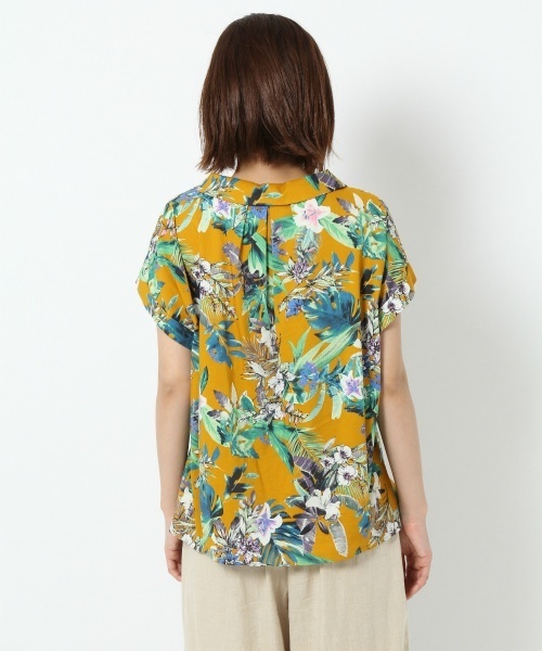 laboratory work（ラボラトリーワーク）の「リーフ柄オープンカラーブラウス（シャツ/ブラウス・レディース・ホワイト/オレンジ・MEDIUM）」の13枚目の写真