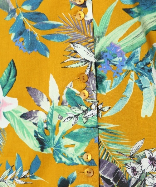 laboratory work（ラボラトリーワーク）の「リーフ柄オープンカラーブラウス（シャツ/ブラウス・レディース・ホワイト/オレンジ・MEDIUM）」の7枚目の写真