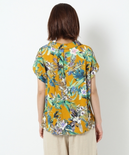 laboratory work（ラボラトリーワーク）の「リーフ柄オープンカラーブラウス（シャツ/ブラウス・レディース・ホワイト/オレンジ・MEDIUM）」の20枚目の写真