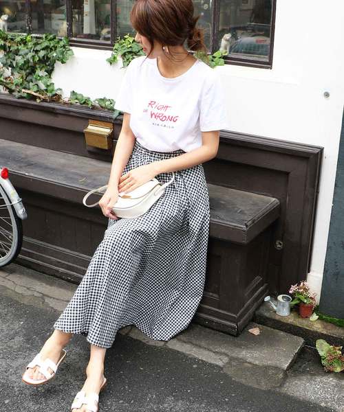 M y u(ミュー)の「ZOZO限定★ギンガムチェックフレアスカート(スカート・レディース・ブルー系その他/ブルー系その他2/ブラック系その他/ブラック系その他2・FREE)」の1枚目の写真