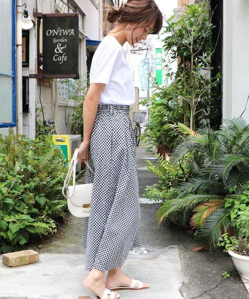 M y u(ミュー)の「ZOZO限定★ギンガムチェックフレアスカート(スカート・レディース・ブルー系その他/ブルー系その他2/ブラック系その他/ブラック系その他2・FREE)」の12枚目の写真