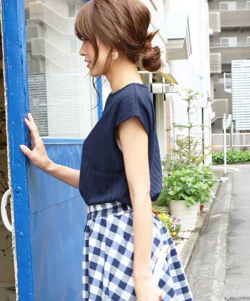 M y u(ミュー)の「ZOZO限定★ギンガムチェックフレアスカート(スカート・レディース・ブルー系その他/ブルー系その他2/ブラック系その他/ブラック系その他2・FREE)」の22枚目の写真