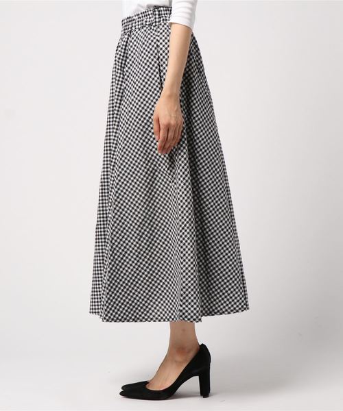 M y u(ミュー)の「ZOZO限定★ギンガムチェックフレアスカート(スカート・レディース・ブルー系その他/ブルー系その他2/ブラック系その他/ブラック系その他2・FREE)」の6枚目の写真