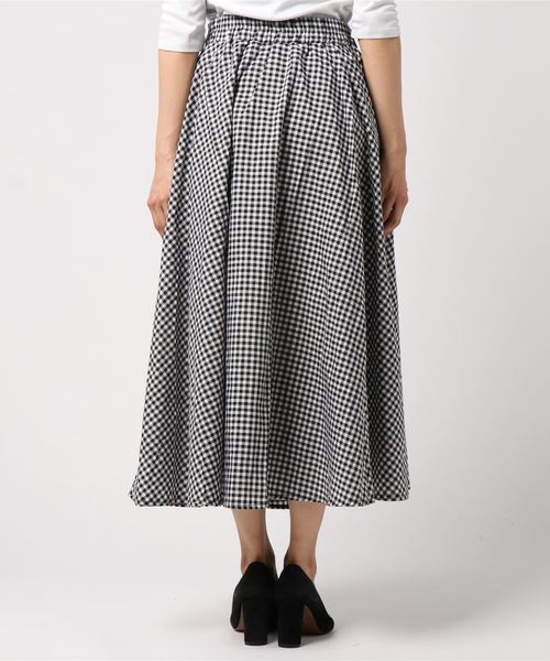 M y u(ミュー)の「ZOZO限定★ギンガムチェックフレアスカート(スカート・レディース・ブルー系その他/ブルー系その他2/ブラック系その他/ブラック系その他2・FREE)」の5枚目の写真