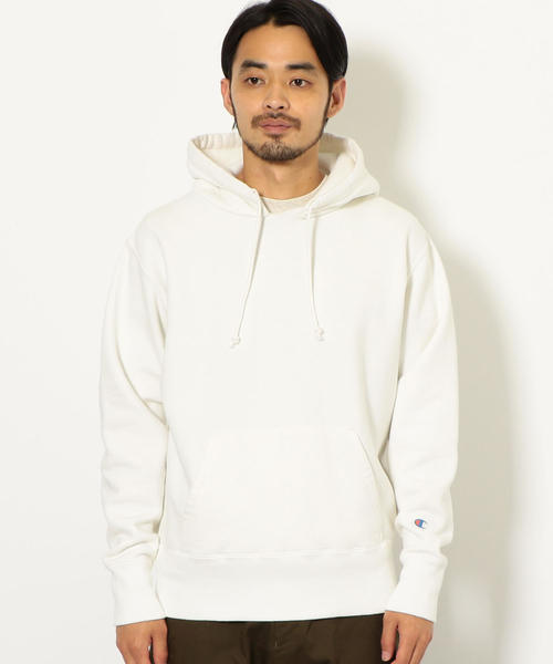 LIMITED PRO フード付きパーカー ホワイト/ブラック/ゴールド Champion（チャンピオン）の「別注 [チャンピオン] SC Champion