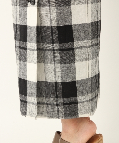 A part by（アパートバイ）の「CLボタンチェックタイトスカート 800766（スカート・レディース・ブラック系その他/ブラウン系その他・MEDIUM/LARGE）」の14枚目の写真