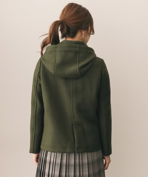 URBAN RESEARCH DOORS（アーバンリサーチドアーズ）の「ショールカラー2WAYショートコート（その他アウター・レディース・ブラック/ネイビー/カーキ/キャメル・40/38）」の22枚目の写真