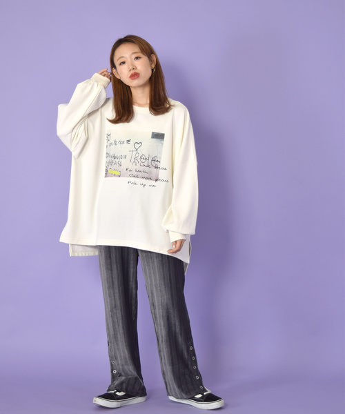 w closet(ダブルクローゼット)の「ボタン付きスリットパンツ_(その他パンツ・レディース・ベージュ/ブラック/グレー・FREE)」の15枚目の写真