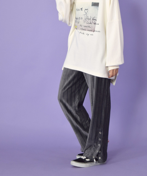 w closet(ダブルクローゼット)の「ボタン付きスリットパンツ_(その他パンツ・レディース・ベージュ/ブラック/グレー・FREE)」の16枚目の写真