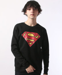 SUPERMAN パイル起毛 ロゴトレーナー スウェット