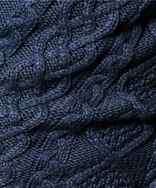 JOURNAL STANDARD（ジャーナルスタンダード）の「WARREN SCOTT×JOURNAL STANDARD / ウォーレンスコット: 6PLY インディゴケーブルニット #（ニット/セーター・メンズ・コバルトブルー/ネイビー・MEDIUM/SMALL）」の10枚目の写真