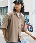 KANGOL | ▽WEB限定 KANGOL/カンゴール 別注 リラックスオープンカラーシャツ(1/2スリーブ)(襯衫)