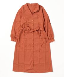 STYLEBLOCK | コットンツイルミモレ丈オープンカラーシャツワンピース(シャツワンピース)
