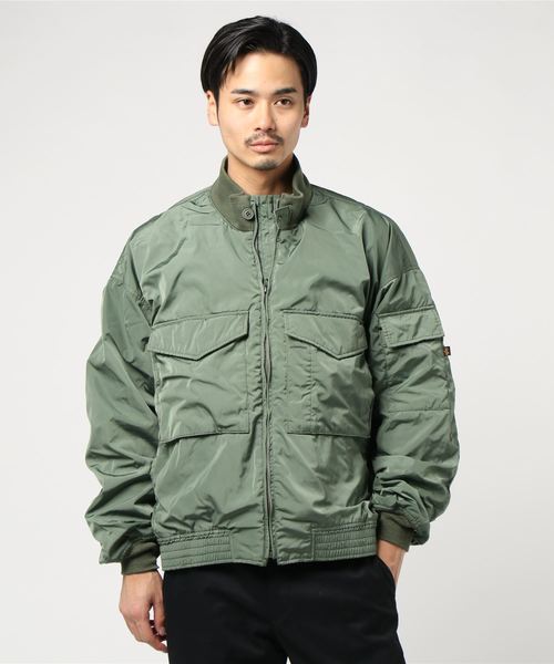 Alpha Industries(アルファインダストリーズ)の「【ALPHA】BONDING WEP DS(ミリタリージャケット・メンズ・ブラック/アーミー・SMALL/MEDIUM/LARGE)」の2枚目の写真