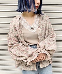 apres jour | 花柄袖レースボリュームブラウス【ZOZOTOWN限定アイテム】(シャツ/ブラウス)