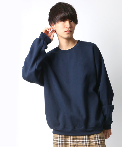 GILDAN（ギルダン）の「GILDAN/ギルダン ビッグシルエットUSAフィットプルオーバークルースウェット トレーナー（スウェット・メンズ・ワイン/オリーブ/ブルー/ホワイト/ブラック/グレー/レッド/ネイビー・XL/M/L）」の6枚目の写真