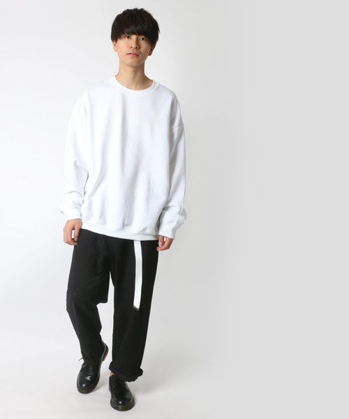 GILDAN（ギルダン）の「GILDAN/ギルダン ビッグシルエットUSAフィットプルオーバークルースウェット トレーナー（スウェット・メンズ・ワイン/オリーブ/ブルー/ホワイト/ブラック/グレー/レッド/ネイビー・XL/M/L）」の12枚目の写真