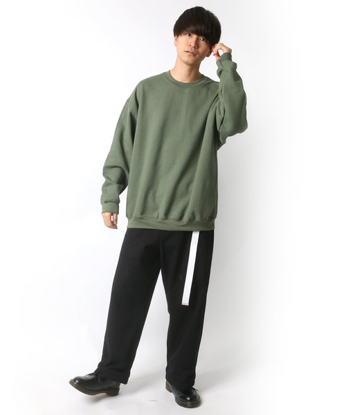 GILDAN（ギルダン）の「GILDAN/ギルダン ビッグシルエットUSAフィットプルオーバークルースウェット トレーナー（スウェット・メンズ・ワイン/オリーブ/ブルー/ホワイト/ブラック/グレー/レッド/ネイビー・XL/M/L）」の15枚目の写真