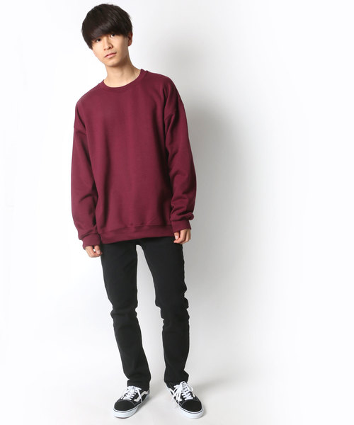 GILDAN（ギルダン）の「GILDAN/ギルダン ビッグシルエットUSAフィットプルオーバークルースウェット トレーナー（スウェット・メンズ・ワイン/オリーブ/ブルー/ホワイト/ブラック/グレー/レッド/ネイビー・XL/M/L）」の19枚目の写真