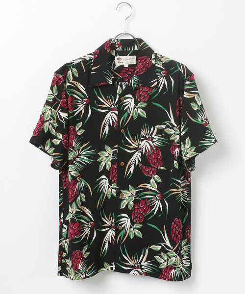 Lazar(ラザル)の「レーヨン オープンカラー アロハシャツ/総柄シャツ(シャツ/ブラウス・メンズ・ホワイト系その他2/ホワイト系その他3/ブラック系その他/ホワイト系その他4/ブラック系その他2/ブラック系その他3/ブラック系その他4/ブラック系その他5/ダークグリーン/サックスブルー/ピンク/イエロー/ホワイト系その他/ネイビー/ブラック系その他6・S/M/L/LL)」の11枚目の写真