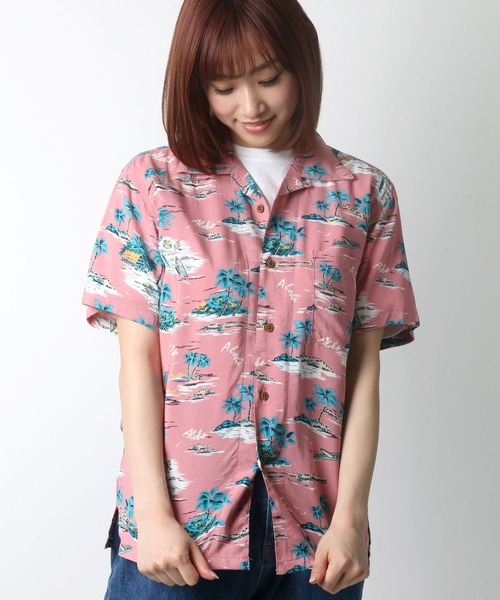 Lazar(ラザル)の「レーヨン オープンカラー アロハシャツ/総柄シャツ(シャツ/ブラウス・メンズ・ホワイト系その他2/ホワイト系その他3/ブラック系その他/ホワイト系その他4/ブラック系その他2/ブラック系その他3/ブラック系その他4/ブラック系その他5/ダークグリーン/サックスブルー/ピンク/イエロー/ホワイト系その他/ネイビー/ブラック系その他6・S/M/L/LL)」の16枚目の写真