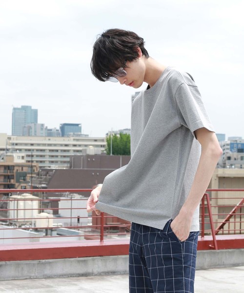 CRAFT STANDARD BOUTIQUE（クラフトスタンダードブティック）の「5分袖BIGカットプルオーバー　○☆（Tシャツ/カットソー・メンズ・ブラック/ネイビー/オフホワイト/ホワイト系その他/グレー系その他/ホワイト系その他4/グレー系その他2/ブルー系その他2・LL/M/L）」の5枚目の写真
