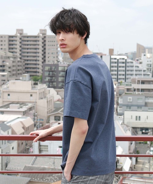 CRAFT STANDARD BOUTIQUE（クラフトスタンダードブティック）の「5分袖BIGカットプルオーバー　○☆（Tシャツ/カットソー・メンズ・ブラック/ネイビー/オフホワイト/ホワイト系その他/グレー系その他/ホワイト系その他4/グレー系その他2/ブルー系その他2・LL/M/L）」の7枚目の写真