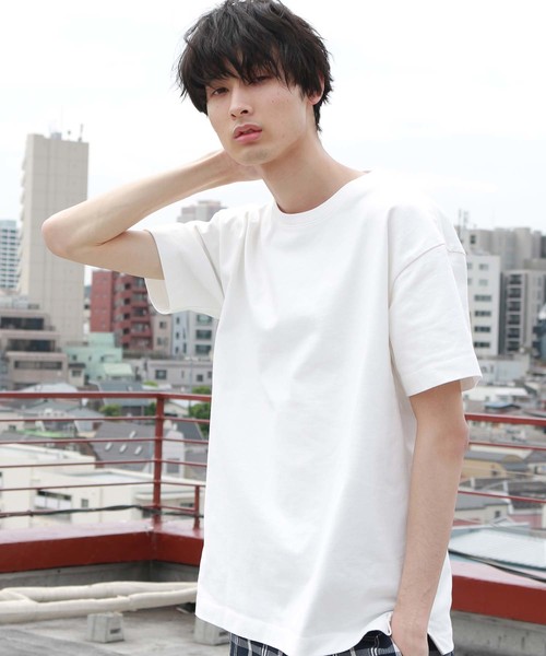 CRAFT STANDARD BOUTIQUE（クラフトスタンダードブティック）の「5分袖BIGカットプルオーバー　○☆（Tシャツ/カットソー・メンズ・ブラック/ネイビー/オフホワイト/ホワイト系その他/グレー系その他/ホワイト系その他4/グレー系その他2/ブルー系その他2・LL/M/L）」の2枚目の写真