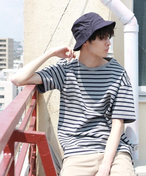 CRAFT STANDARD BOUTIQUE（クラフトスタンダードブティック）の「5分袖BIGカットプルオーバー　○☆（Tシャツ/カットソー・メンズ・ブラック/ネイビー/オフホワイト/ホワイト系その他/グレー系その他/ホワイト系その他4/グレー系その他2/ブルー系その他2・LL/M/L）」の8枚目の写真