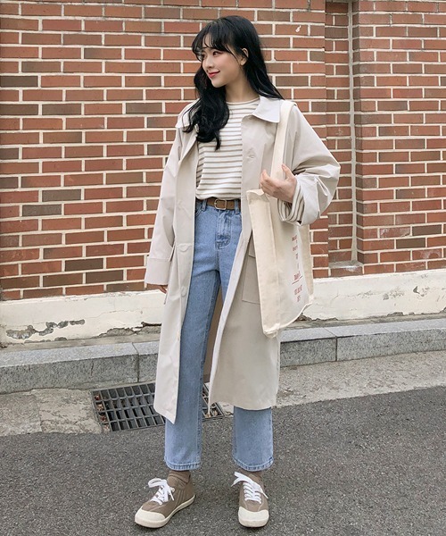 SONA(ソナ)の「ワイド袖ボーダーTシャツ(Tシャツ/カットソー・レディース・ブラック/ベージュ/ネイビー/イエロー/ライトベージュ/ピンク/グレー/カーキ・FREE)」の22枚目の写真