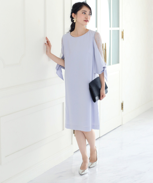 Bou Jeloud(ブージュルード)の「【WEB限定】肩の透け感が可愛い◆ショルダーレースドレス(ドレス・レディース・ベージュ/ピンク/ライトブルー/ネイビー・38)」の13枚目の写真