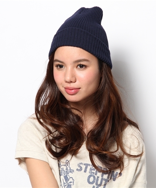 Kastane(カスタネ)の「【Kastane】KNITCAP(ニットキャップ/ビーニー・レディース・レッド/パープル/ホワイト/カーキ/ネイビー・FREE)」の8枚目の写真